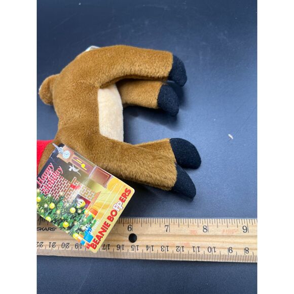 Reindeer Beanie Vintage 1997 Christmas Reindeer Beanie by Beanie Boppers - Picture 3 of 4